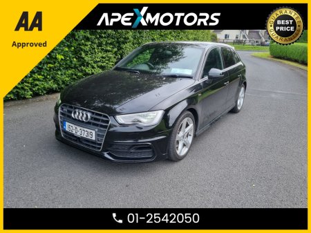 2015 Audi A3 FINANCE ARRANGED * S-LINE * TOP-SPEC * LEATHER INTERIOR * NCT NOV-26 * STAMPED SERVICE HISTORY * AA APPROVED * 101 SAFETY CHECKLIST * AUTOMATIC (DSG) * IMMACULATE * HEATED SEATS * COLOUR REVERSE CAMER €15,749