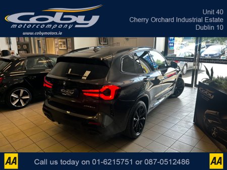 2024 BMW X3 M Sport Pro Pack XDRIVE30E AUTO. Pristine Car with only 9km, 2 Keys. CarPlay, Dual Climate, Cruise, Heated Seats, Sat Nav, Digital Dash, Reverse Camera, MFSW, Electric Boot, Full Electrics and more. €63,950 thumbnail