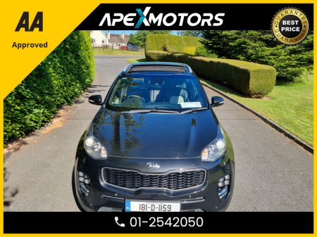 2018 Kia Sportage FINANCE ARRANGED * 1.7 GT LINE 5DR * TOP-SPEC * EVERY EXTRA * SLIDING PANORAMIC SUNROOF * HEATED LEATHER 2-TONE SEATS * NEW NCT JAN-26 * LOW TAX JUN-25 * STAMPED SERVICE HISTORY * AA APPROVED €14,249