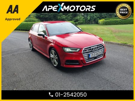 2017 Audi S3 FINANCE ARRANGED * AUTOMATIC (DSG) * WIRELESS APPLE CARPLAY * IMMACULATE * TOP-SPEC SS3 * LOW MILES * ADAPTIVE CRUISE * NEW NCT JUN-26 * LOW TAX * ONE VERY CAREFUL OWNER * CARTELL HISTORY CHECKED €29,449
