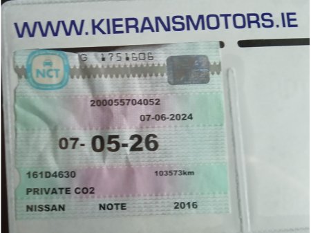 2016 Nissan Note 1.2 SV : One Owner : Low Mileage : Nct to 05/27 : finance arranged : Rear Parking Sensors . €8,500 thumbnail