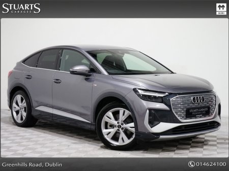 2025 Audi Q4 e-tron S/LINE SPORTBACK 45 – BIGGER BATTERY* Q4 E-TRON SLINE SUV: TYPHOON GREY METALLIC WITH FULL BLACK LEATHER, 20” ALLOYS, HEATED SEATS, REVERSING CAMERA €49,945 thumbnail