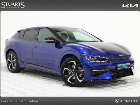 2022 Kia EV6 EV6 GT LINE: YACHT BLUE METALLIC, BLACK AND IVORY ALCANTARA INTERIOR, SUNROOF, 360 CAMERAS, WIRELESS CHARGING, HEADS UP DISPLAY €31,945