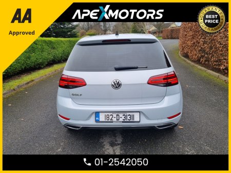 2018 Volkswagen Golf FINANCE ARRANGED * BEAUTIFUL PEARL WHITE ( NEW COLOUR)  * 1.4 HIGHLINE  * AUTOMATIC * AA APPROVED  * 101 SAFETY CHECKLIST * 12-MONTH ROADSIDE ASSIST  * IMMACULATE * TOP-SPEC * LOW LOW KMs * ADAPTIVE C €19,949 thumbnail