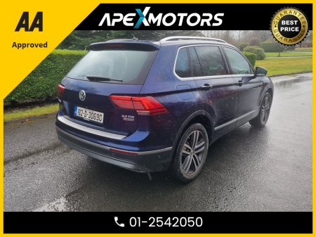 2018 Volkswagen Tiguan FINANCE ARRANGED * HIGH-LINE with LEATHER (TOP-SPEC) * 4X4 4-Motion * 2.0 AUTO DIESEL * AUTOMATIC * NEW NCT JUL-27 * LOW TAX *AA APPROVED  * 101 SAFETY CHECKLIST *12-MONTH ROADSIDE ASSIST  *01-2542050 €29,449 thumbnail