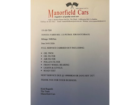 2015 Toyota Yaris SOL 1.33 PETROL 6 SPEED MANUAL 4DR HATCHBACK *ONE OWNER IRISH CAR* *TOP SPEC* *FULL TOYOTA SERVICE HISTORY* *NEW NCT 01/2027* *€200 ROAD TAX* *FINANCE ARRANGED TODAY* €10,450 thumbnail