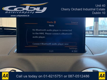 2015 Audi A3 1.4 Petrol Auto Saloon 4DR. New NCT done before collection, Reverse Camera, Dual Climate Control, MFSW, Cruise Control, Sat Nav, Handsfree, Parking Sensors, Paddle Shift and more. €13,750 thumbnail