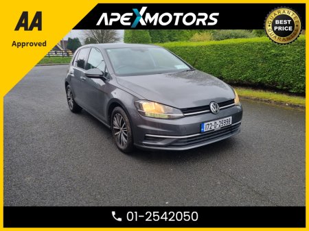 2017 Volkswagen Golf FINANCE ARRANGED * 1.6 TDI SE BLUEMOTION 115PS 5DR AUTO * NEW NCT OCT-27 * IMMACULATE * AUTOMATIC (DSG) * STAMPED SERVICE HISTORY * AA APPROVED * 101 SAFETY CHECKLIST * COLOUR REVERSE CAMERA