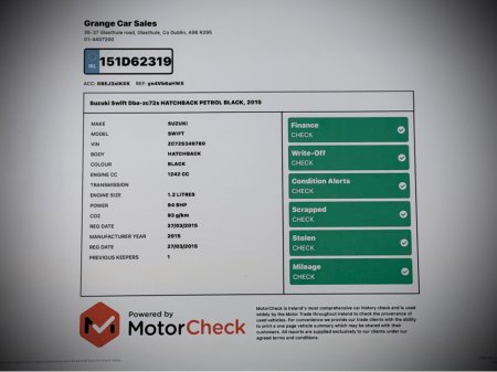 2015 Suzuki Swift 1.2 Petrol Automatic 5dr Hatchback | AA approved | 180e tax | 2 keys | October 2026 nct | December 2026 tax | Sold serviced and valeted with motor history check supplied | Warranty provided. €8,900 thumbnail