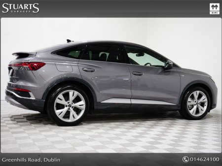 2025 Audi Q4 e-tron S/LINE SPORTBACK 45 – BIGGER BATTERY* Q4 E-TRON SLINE SUV: TYPHOON GREY METALLIC WITH FULL BLACK LEATHER, 20” ALLOYS, HEATED SEATS, REVERSING CAMERA €49,945 thumbnail