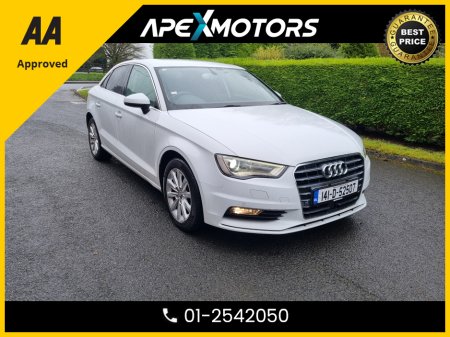 2014 Audi A3 Saloon FINANCE ARRANGED * NEW NCT JAN-27 * IMMACULATE * STAMPED SERVICE HISTORY * AA APPROVED * 101 SAFETY CHECKLIST * AUTOMATIC (DSG) * HEATED SEATS * COLOUR REVERSE CAMERA * LOW KMs * ADAPTIVE CRUISE * CRU €12,449 thumbnail