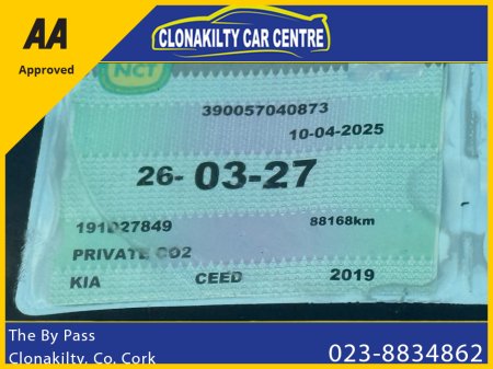 2019 Kia Ceed 1.0 K3 5DR €15,950 thumbnail