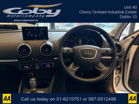 2015 Audi A3 1.4 Petrol Auto Saloon 4DR. New NCT done before collection, Reverse Camera, Dual Climate Control, MFSW, Cruise Control, Sat Nav, Handsfree, Parking Sensors, Paddle Shift and more. €13,750 thumbnail