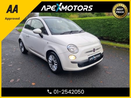 2014 Fiat 500 1.2 LOUNGE with  * PANOROMATIC SUNROOF * FINANCE ARRANGED * NEW NCT NOV-26 * LOW LOW MILES * IMMACULATE * 5-STAMPS SERVICE HISTORY * AA APPROVED * 101 SAFETY CHECKLIST * TOP-SPEC * 2-KEYS * LOW TAX €7,449