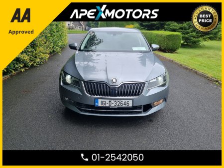 2016 Skoda Superb FINANCE ARRANGED * NEW NCT JUL-26 * STAMPED SERVICE HISTORY * AA APPROVED * 101 SAFETY CHECKLIST * IMMACULATE * HEATED SEATS * COLOUR REVERSE CAMERA * TOP-SPEC 5DR HATCH * ADAPTIVE CRUISE €9,449