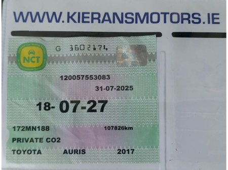 2017 Toyota Auris 1.4 D-4D LUNA  ; Only 112,000 kms : Rev Camera : NCT 07/27 ..TAX to 06/26 €15,500 thumbnail