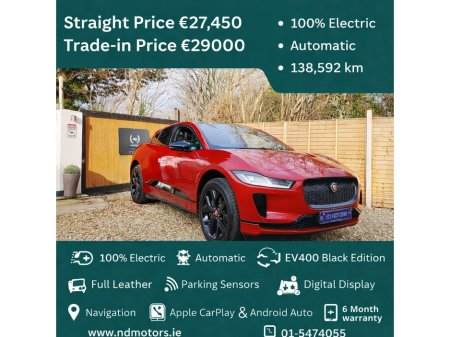 2022 Jaguar I-Pace BLACK EDITION 400PS AWD €27,450 thumbnail