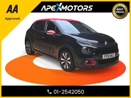 2018 Citroen C3 FINANCE ARRANGED * FLAIR BLUEHDI S/S * NEW NCT DEC-27 * IMMACULATE * 7-STAMPS SERVICE HISTORY * AA APPROVED * 101 SAFETY CHECKLIST * TOP-SPEC 5DR HATCH * CRUISE CONTROL * 2-KEYS * LOW TAX * 12-MONTH R €9,949