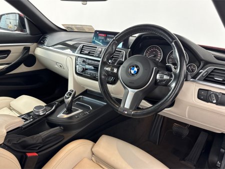 2018 BMW 4 Series M SPORT HARD TOP CONVERTIBLE**NEW 19" BLACK ALLOYS DUE**CREAM LEATHER HEATED MEMORY SEATS**DUAL CLIMATE**MULTIFUNCTIONAL STEERING WHEEL**HEATED NECK SCARF**PARKING SENSORS**SAT NAV**BLUETOOTH MEDIA** €29,995 thumbnail