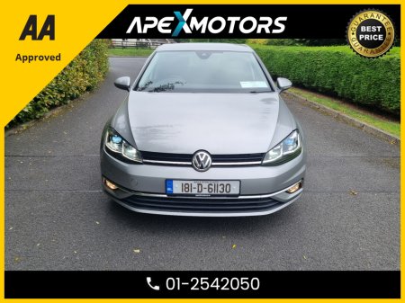 2018 Volkswagen Golf FINANCE ARRANGED * 1.4 HIGHLINE  * AUTOMATIC * NEW NCT SEP-27 * LOW TAX * AA APPROVED  * 101 SAFETY CHECKLIST * 12-MONTH ROADSIDE ASSIST  * IMMACULATE * TOP-SPEC * LOW LOW KMs * ADAPTIVE CRUISE €19,949