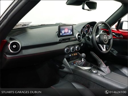 2017 Mazda MX-5 *SOLD DEPOSIT TAKEN*1.5P GT ROADSTER IN SOUL RED CRYSTAL WITH BLACK LEATHER. HEATED SEATS, 17” SMOKED ALLOYS, KEYLESS ENTRY, LANE DEPARTURE WARNING, B thumbnail