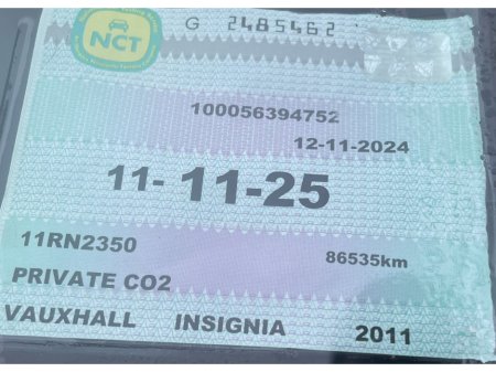 2011 Vauxhall Insignia 1.8 VVT-I EXCLUSIVE 138BHP LOW KM €3,450 thumbnail