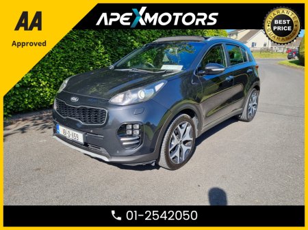 2018 Kia Sportage FINANCE ARRANGED * 1.7 GT LINE 5DR * TOP-SPEC * EVERY EXTRA * SLIDING PANORAMIC SUNROOF * HEATED LEATHER 2-TONE SEATS * NEW NCT JAN-26 * LOW TAX JUN-25 * STAMPED SERVICE HISTORY * AA APPROVED €14,249