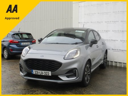 2022 Ford Puma ST-LINE  5DR 1.0T 125 MHEV.  SOLAR SILVER WITH BLACK ROOF  , ONE  CAREFUL OWNER, FULL FORD SERVICE HISTORY AND IN SHOWROOM CONDITION !!12 MONTHS AA AND 12 MONTHS WARRANTY.  CALL BRENDAN ON 0872051161 €23,500 thumbnail