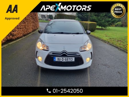 2016 Citroen DS3 FINANCE ARRANGED * BLUE HDI STYLE 120PS LEVEL-3 * TOP-SPEC * NEW NCT DEC-26 * AA APPROVED  * 101 SAFETY CHECKLIST * IMMACULATE * LOW LOW MILES * CRUISE CONTROL and SPEED LIMITER * 2-KEYS * LOW TAX €8,249