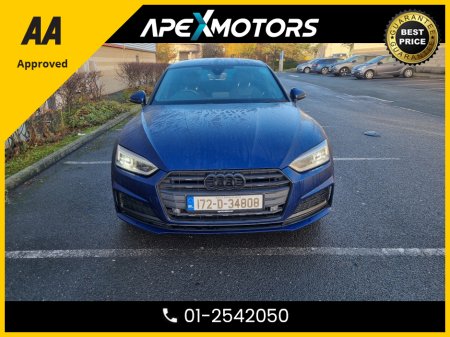 2017 Audi A5 FINANCE ARRANGED * S-LINE TDI SPORTBACK * TOP-SPEC * NEW NCT NOV-27 * IMMACULATE * AA APPROVED * 101 SAFETY CHECKLIST * HEATED SEATS * COLOUR REVERSE CAMERA * LOW DIESEL MILES * CRUISE CONTROL €24,949