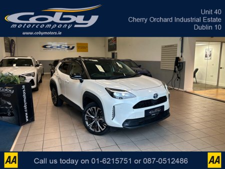 2020 Toyota Yaris Cross 1.5 Hybrid5DR Auto. 1 Owner Only 63km, New NCT, Alloy Wheels, MFSW, Sat Nav, Reverse Camera, Full Electrics, Cruise Control, Climate Control, Heated Seats, Half Leather, Mirror Link, BT, and more.