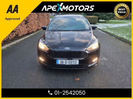 2018 Ford Focus FINANCE ARRANGED * 1.0 T ST-LINE ECOBOOST 1 * NCT NOV-26 * AA APPROVED  * 101 SAFETY CHECKLIST * IMMACULATE * TOP-SPEC 5DR HATCH * LOW LOW MILES * CRUISE CONTROL * 2-KEYS * LOW TAX * 01-2542050 €12,449