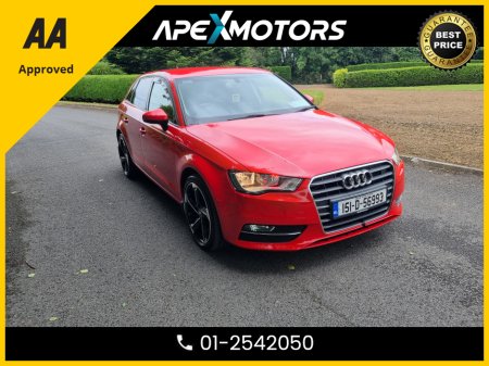 2015 Audi A3 FINANCE ARRANGED * 2.0 TDI SPORT 5DR 150PS * NCT FEB-27 * NEW TIMING BELT * IMMACULATE * LOW LOW MILES * 2-KEYS * LOW TAX * CAREFUL LADY OWNER * CARTELL HISTORY CHECKED * FULLY SERVICED * 01-2542050 €14,949
