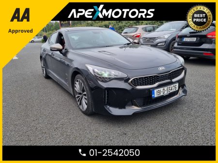 2019 Kia Stinger FINANCE ARRANGED * GT-LINE S CRDI IS * TOP-SPEC  * EVERY EXTRA * NEW NCT JUL-27 * STAMPED SERVICE HISTORY * AA APPROVED * 101 SAFETY CHECKLIST * AUTOMATIC (DSG) * IMMACULATE * HEATED SEATS * COOLING €32,949