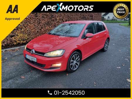 2017 Volkswagen Golf FINANCE ARRANGED * 1.4 HIGHLINE 5DR * AUTOMATIC (DSG) * AA APPROVED  * 101 SAFETY CHECKLIST * 12-MONTH ROADSIDE ASSIST  * IMMACULATE * TOP-SPEC 5DR HATCH * LOW LOW MILES * ADAPTIVE CRUISE * NEW NCT €18,249