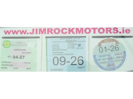 2018 Honda Civic 16 ID TEC EX 120PS 5DR......LEATHER.......NCT 04/27.......02/26 €14,995 thumbnail