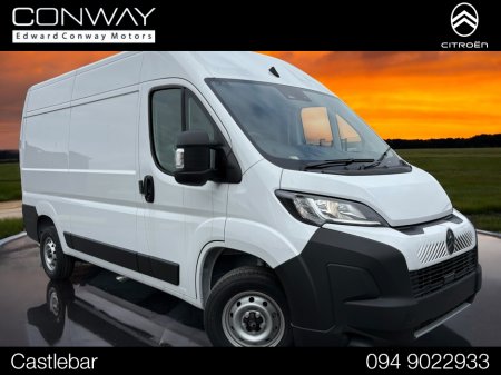 2026 Citroen Relay L2H2, ex vat, on scrappage, 120bhp, 5 year or 200k warranty. €28,048