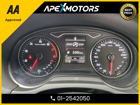 2015 Audi A3 Sportback FINANCE ARRANGED * S-LINE * TOP-SPEC * LEATHER INTERIOR * NCT NOV-26 * STAMPED SERVICE HISTORY * AA APPROVED * 101 SAFETY CHECKLIST * AUTOMATIC (DSG) * IMMACULATE * HEATED SEATS * COLOUR REVERSE CAMER €15,749