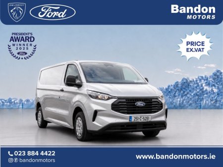 2025 Ford Transit Custom TRANSIT 280 S TREND 2.0 TD 136 T6, Plylined Cargo Area, Tow Bar, Camera