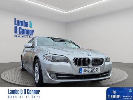 2010 BMW 5-Series 525D SE AUTO *** SILVER MET / BLACK LEATHER ****  SERVICE HISTORY ****