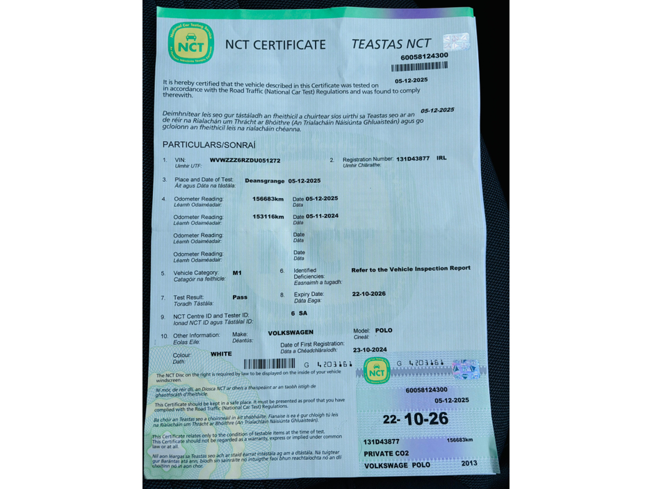 2013 Volkswagen Polo  €8,950