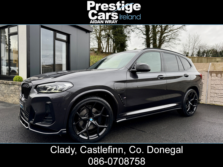 2022 BMW X3 X DRIVE 30E M SPORT AUTO PETROL/PLUG IN HYBRID,LCI NEW MODEL,*PAN ROOF*,SOPHISTO GREY,M PERFORMANCE BODY KIT,COMFORT PLUS PACK,HEATED LEATHER,CAMERAS,AMBIENT LIGHTING,VIRTUAL COCKPIT,XENONS,FBMWSH €46,150