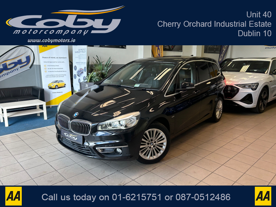 2015 BMW 2 Series Gran Tourer 1.5 Auto 7 Seater . New NCT, 2Keys, Alloy Wheels, Dual Climate Control, Full Electrics, Sat Nav, Parking Sensors, Reverse Camera, Cruise Control, Bluetooth, Full Leather, CD, Lane Departure  and more. €14,950