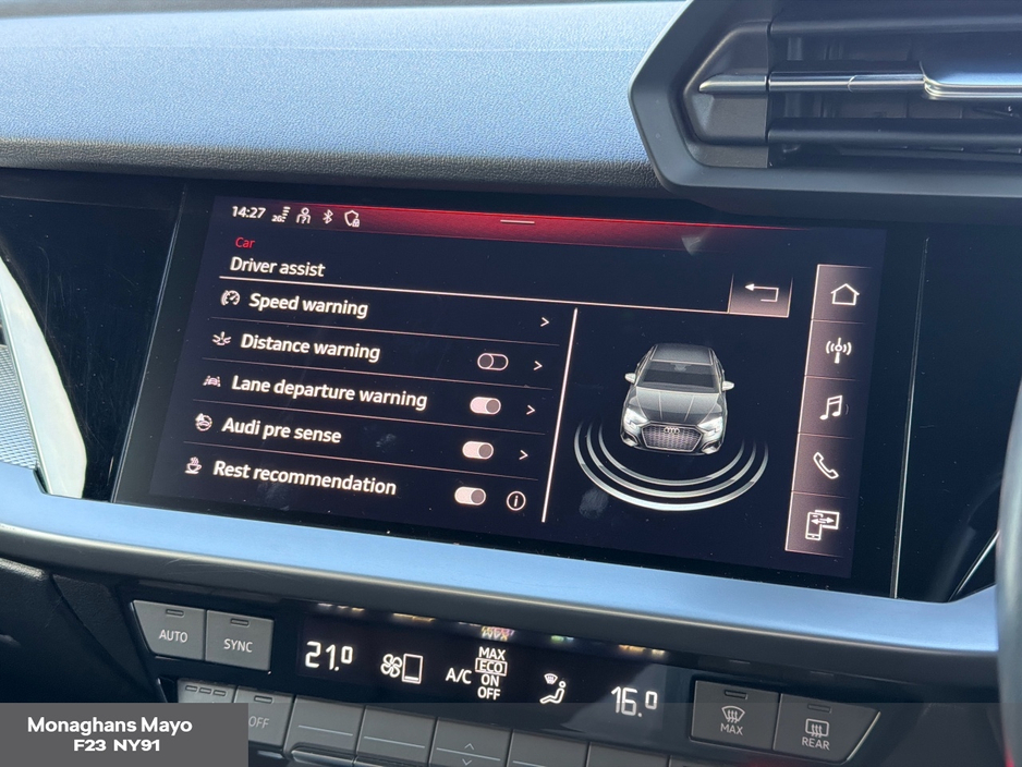 2021 Audi A3 SALOON 30 TFSI 110HP SE 4DR 'PARK ASSIST HEATED SEATS' €22,450