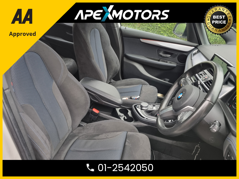 2019 BMW 2 Series Gran Tourer FINANCE ARRANGED * TOP SPEC M-SPORT * NEW NCT JAN-28 * 2.0 DIESEL AUTO * IMMACULATE (AS NEW)  * STAMPED SERVICE HISTORY * AA APPROVED * 101 SAFETY CHECKLIST * HEATED SEATS * COLOUR REVERSE CAMERA €23,749