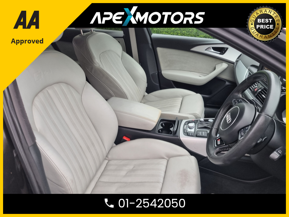 2015 Audi A6 FINANCE ARRANGED * 2.0 TDI S-LINE ULTRA 187BHP 4DR AUTO 190PS * NCT DEC-26 * CREAM LEATHER * IMMACULATE * STAMPED SERVICE HISTORY * AA APPROVED * 101 SAFETY CHECKLIST * AUTOMATIC (DSG) * HEATED SEATS €17,249