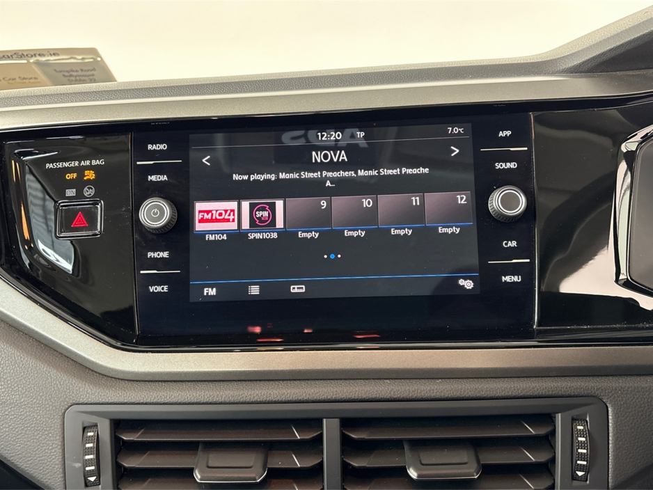 2018 Volkswagen Polo NEW NCT COMFORTLINE 1.0 MANUAL**MULTIFUNCTIONAL STEERING WHEEL**TOUCH SCREEN MEDIA DISPLAY**PARKING SENSORS**APPLE CARPLAY**BLACK CLOTH INTERIOR**SEMI DIGITAL DASH**ISOFIX**FINANCE AVAILABLE** €14,495