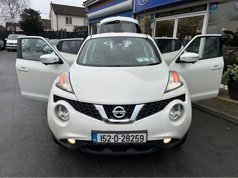 2015 Nissan Juke 1.5 DCI TEKNA SUV in White + Black Detail & Black Leather - Trade-In Welcome - Assured Dealer Warranty & Fully Serviced - €7,950