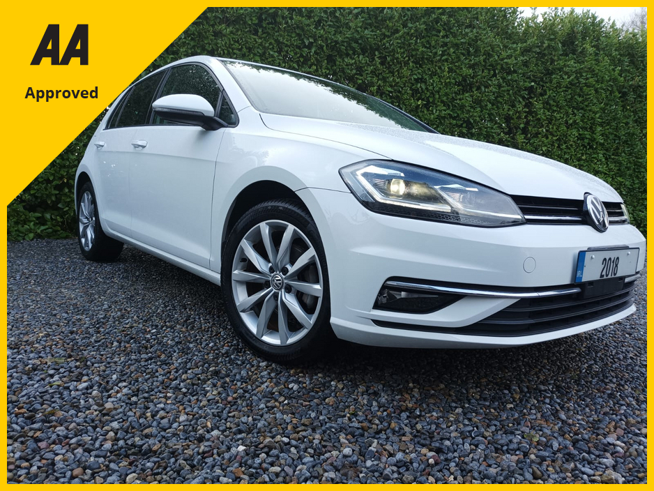 2018 Volkswagen Golf 1.2 TSI AUTOMATIC 7.5 FACELIFT ONLY 51,697kms CLIMATE CONTROL REVERSE CAMERA LED HEADLIGHTS FACTORY IMMOBILISER TOUCHSCREEN MULTIMEDIA SYSTEM CRUISE CONTROL STOP START TECHNOLOGY 2 YEARS NCT 1YR TAX €18,949