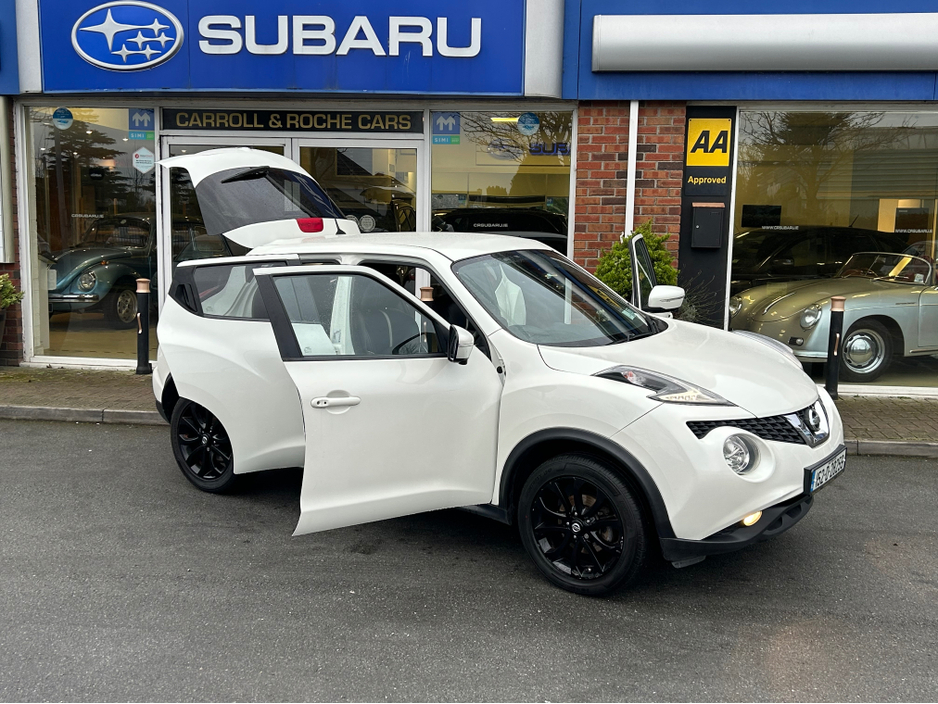 2015 Nissan Juke 1.5 DCI TEKNA SUV in White + Black Detail & Black Leather - Trade-In Welcome - Assured Dealer Warranty & Fully Serviced - €7,950